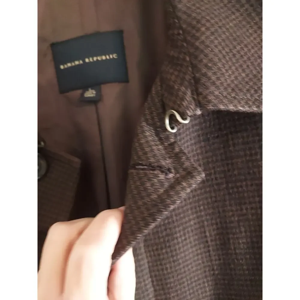 Banana Republic Over Suit Coat Size Large Men's Wool Blend Vintage Classic EUC